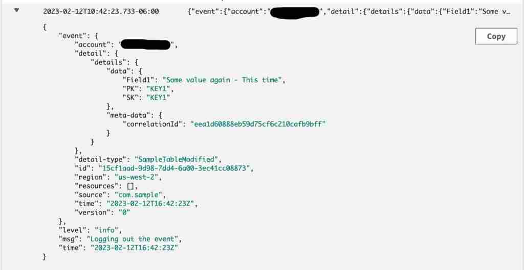 AWS Cloudwatch JSON output